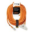 Defender Cable 14/3 Gauge, 100 ft SJTW POWERBLOCK w Lighted End, UL and ETL Listed  Extension Cord DCE-211-65